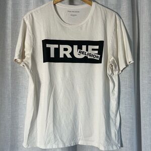 True Religion Black and White Logo Tee